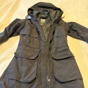 Hansen Parka Womens Small Black Boyne Ins 2.0 Helly Tech Coat Jacket